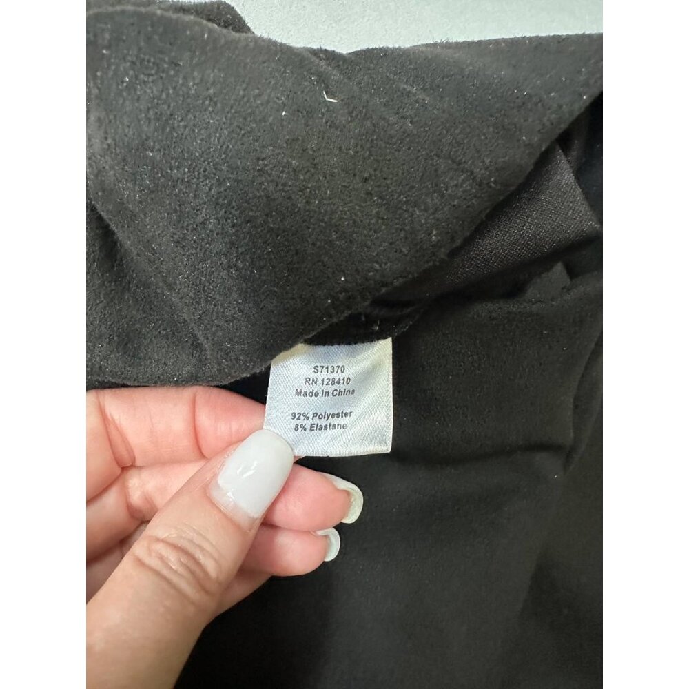Ann Mashburn Faye Seamed Pants Black Vegan Suede Small - Picture 3 of 9
